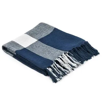 Highland 80286GSW Gibralter Sea/White Throw Blanket