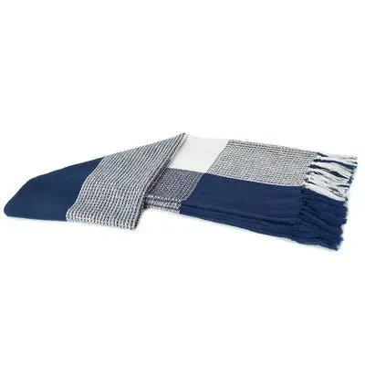 Highland 80286GSW Gibralter Sea/White Throw Blanket