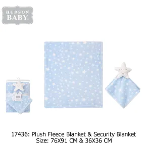 Hudson Baby Fleece Blanket & Security Blanket (2-in-1)