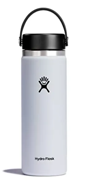 Hydro Flask Wide Mouth Bottle with Flex Cap White 20 oz