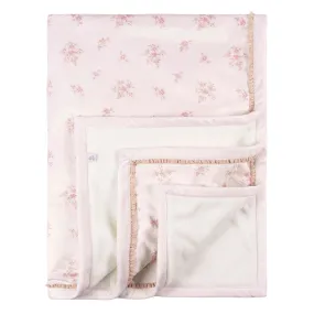 Just Born by Gerber Baby Girl 1-Pack Blanket - PINK FLORAL