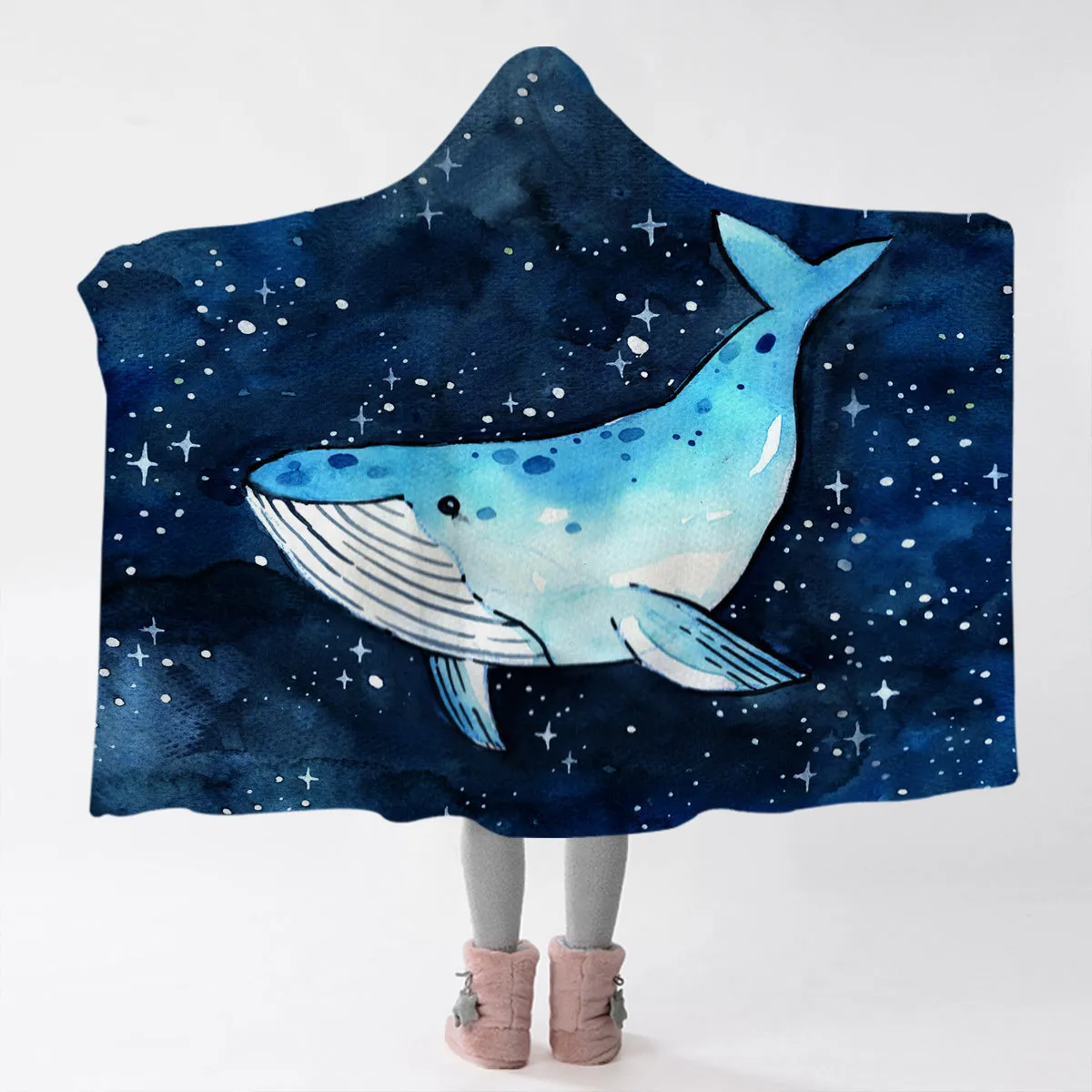 King of Whales Hooded Blanket