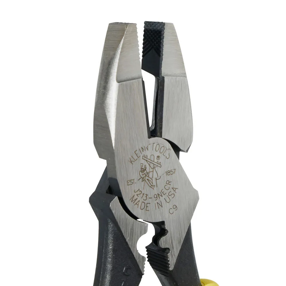 Klein Tools J213-9NECR Journeyman Pliers Connector Crimp Side Cut 9"