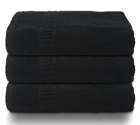 Kuber Industries Premium Super Soft, Fluffy, and Absorbent, Cotton Bath Towel Perfect for Daily Use, 30"x60", Pack of 2 (Black)