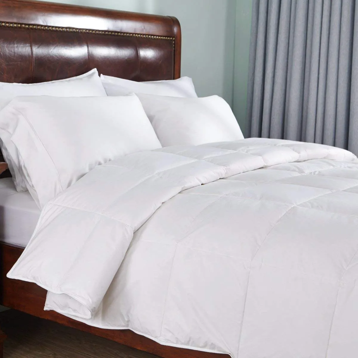 Kuber Industries Reversible Microfibre Double Comforter King Size, White (CLT573)