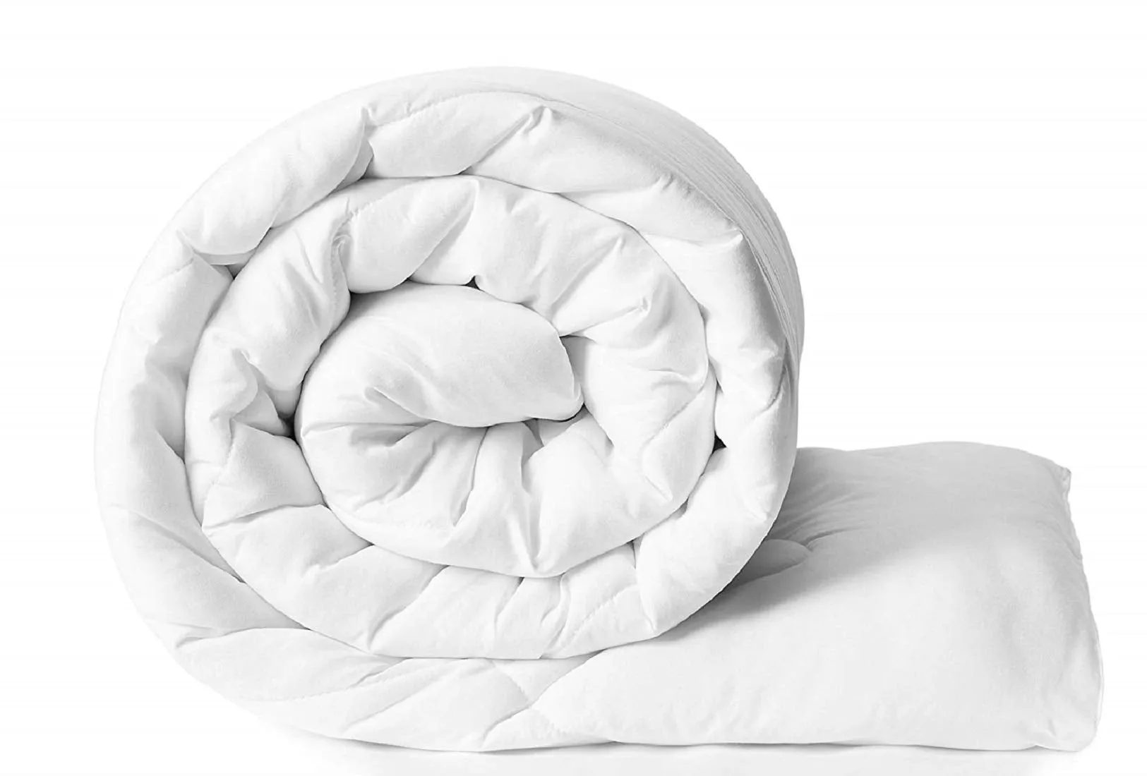 Kuber Industries Reversible Microfibre Double Comforter King Size, White (CLT573)