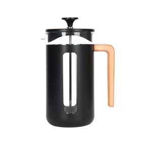 La Cafetiere Pisa 8-Cup 1L Stainless Steel/Glass Coffee French Press (Black)