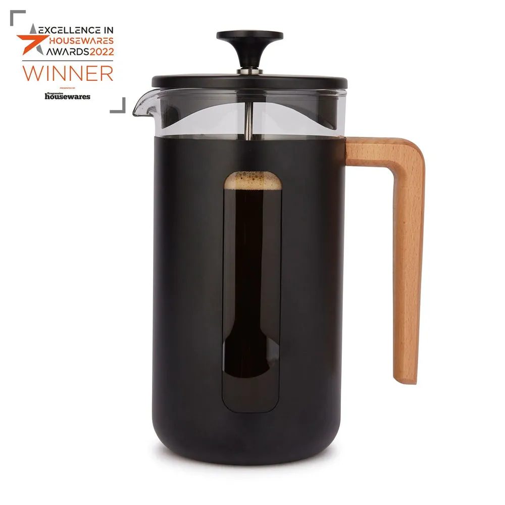 La Cafetiere Pisa 8-Cup 1L Stainless Steel/Glass Coffee French Press (Black)