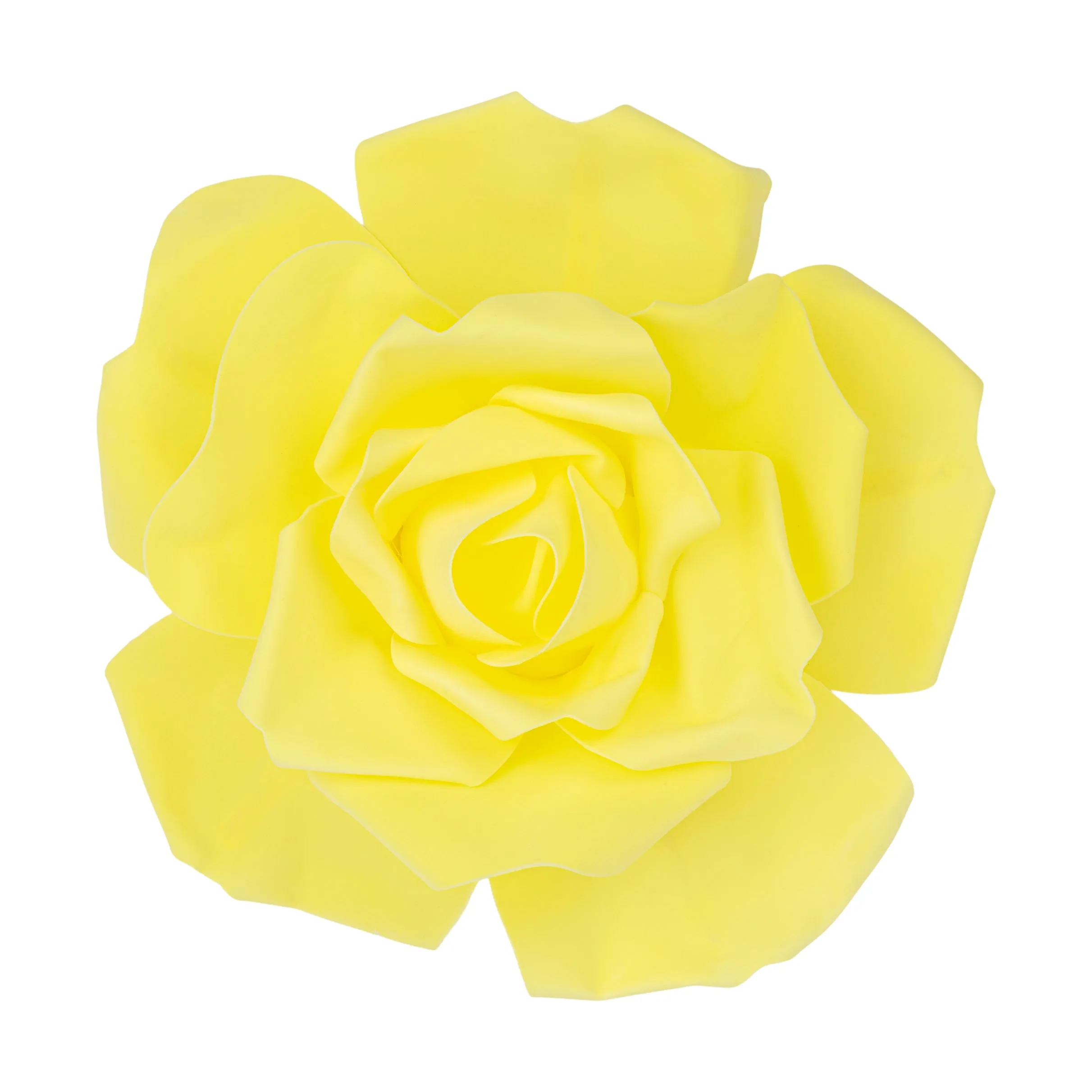 Large Foam Rose Wall  Decor 30 cm - Yellow