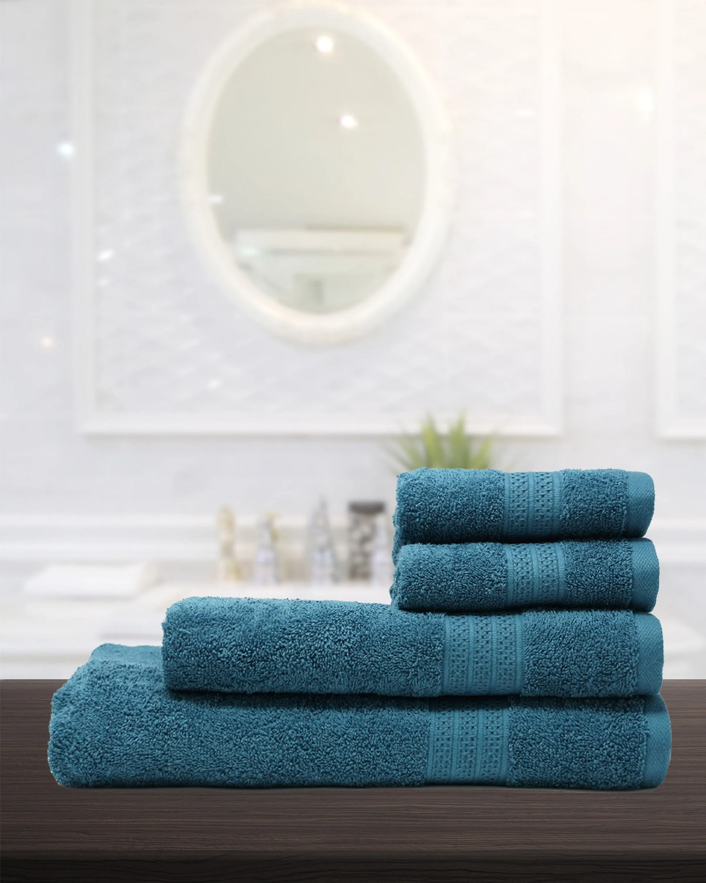 LARK BATH TOWELS- 4PCS- ANGIE'S INDIA