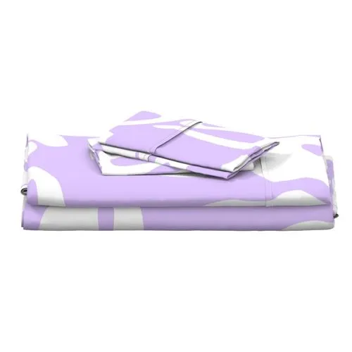 Lavender Hawaiian Flowers Sheet Set from Surfer Bedding™️ Large Scale