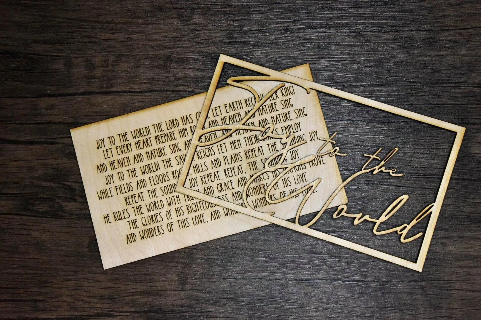 Layered Christmas Carol: Silent Night Holy Night SVG FILE Laser Cut Glowforge