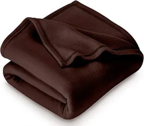 LEGACY Plain Polar Fleece Double Bed Blanket Warm Soft & Comfortable for Winter Size (228x228) Cm Pack of-1 (Brown)