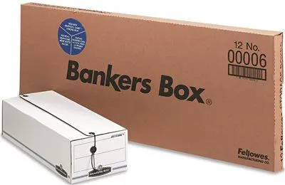 Liberty Storage Box Check/Voucher 9 X 23-1/4 X 5-3/4 White/Blue 12/Carton