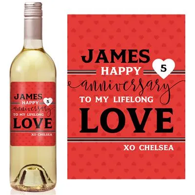 Lifelong Love Anniversary Label