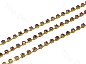 Light Amethyst / Purple Golden Cup Chain