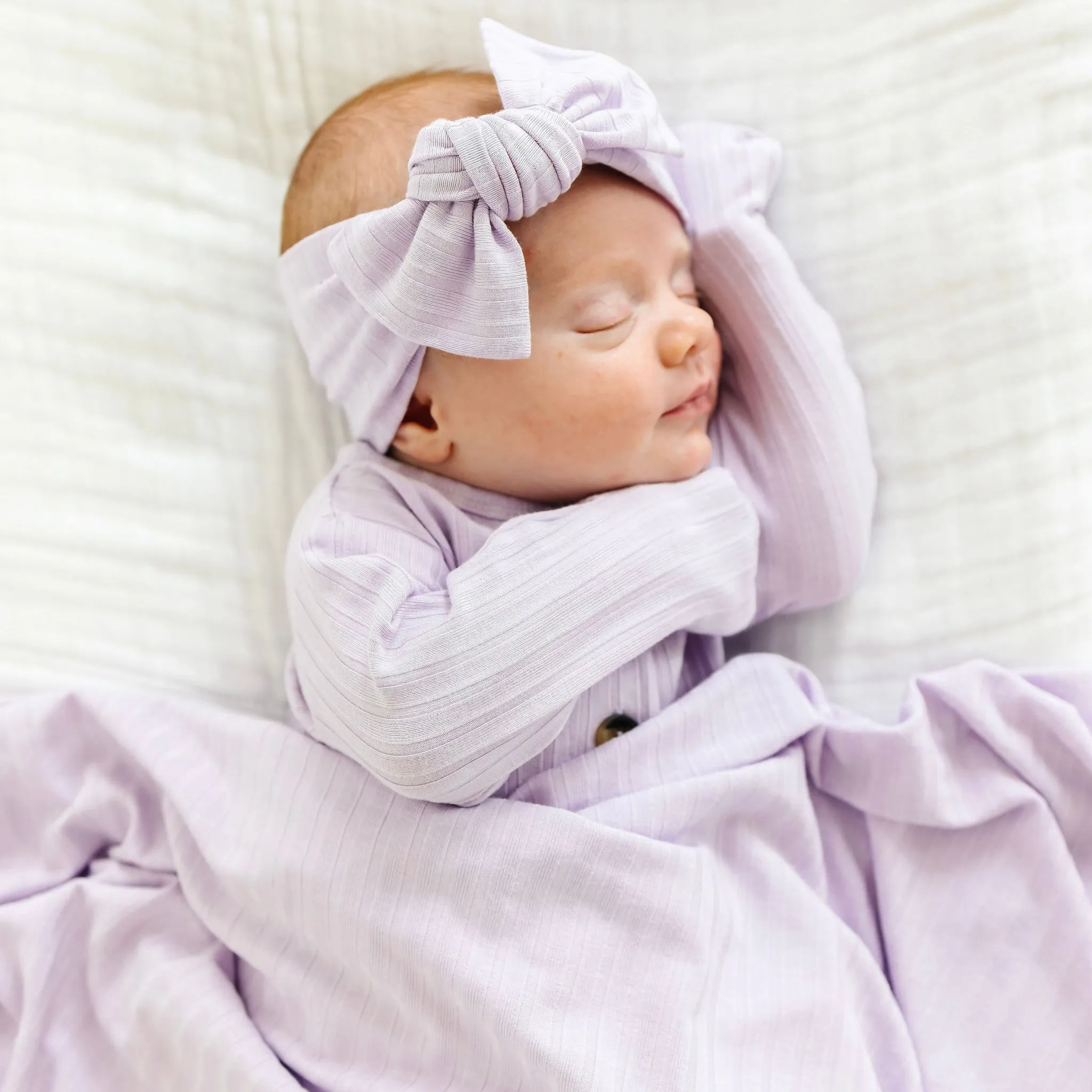 Lola Ribbed Swaddle Blanket