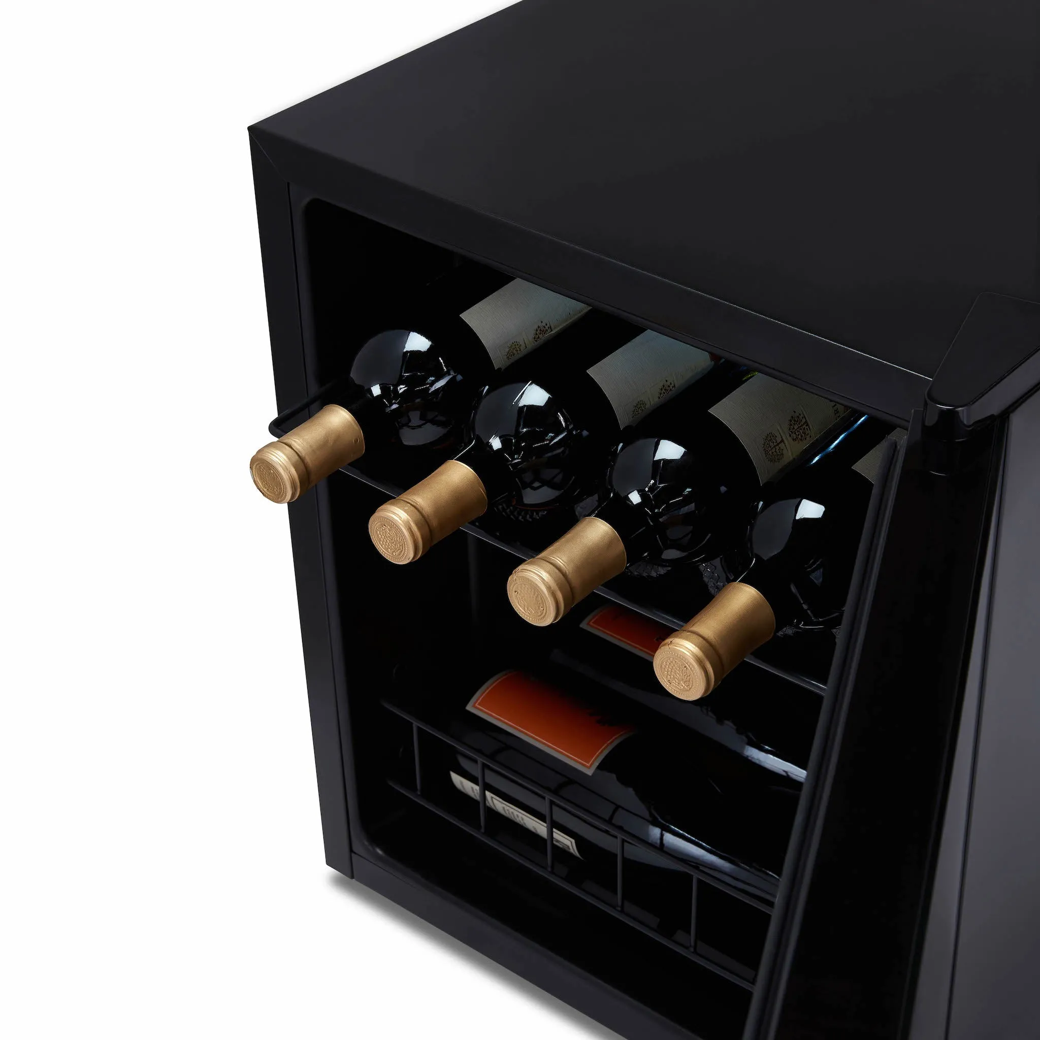 Luma® 16-Bottle 16.9" Black Freestanding Wine Fridge