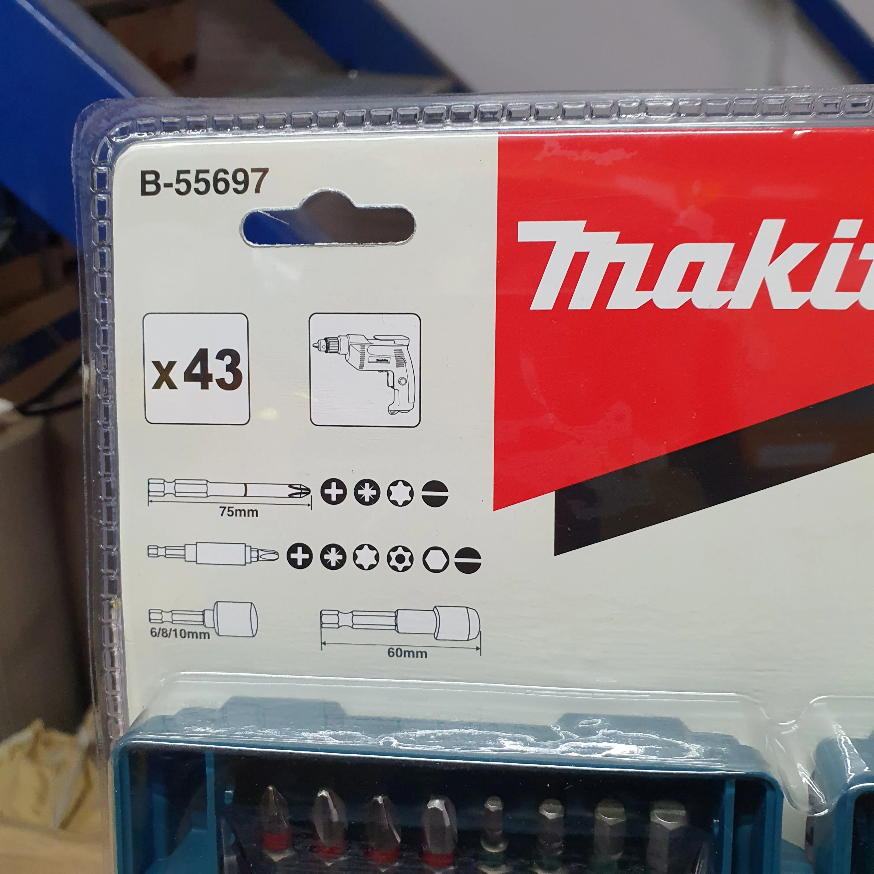 Makita B-55697, 43PCS Colour Screw Bits Set | Model : B-55697