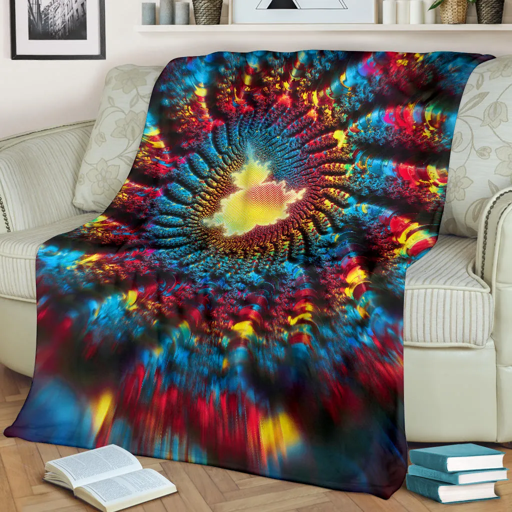 Mandelbrot Buddha: Fractal Meditation | Microfleece Blanket | Makroverset