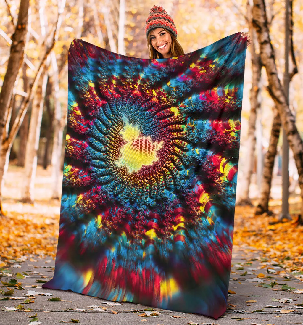 Mandelbrot Buddha: Fractal Meditation | Microfleece Blanket | Makroverset