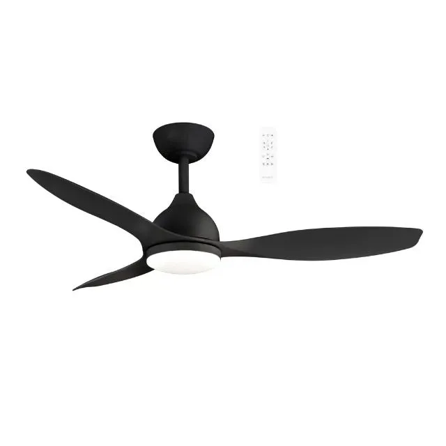 Martec Elite DC 1320mm Ceiling Fan with LED Light Matt Black