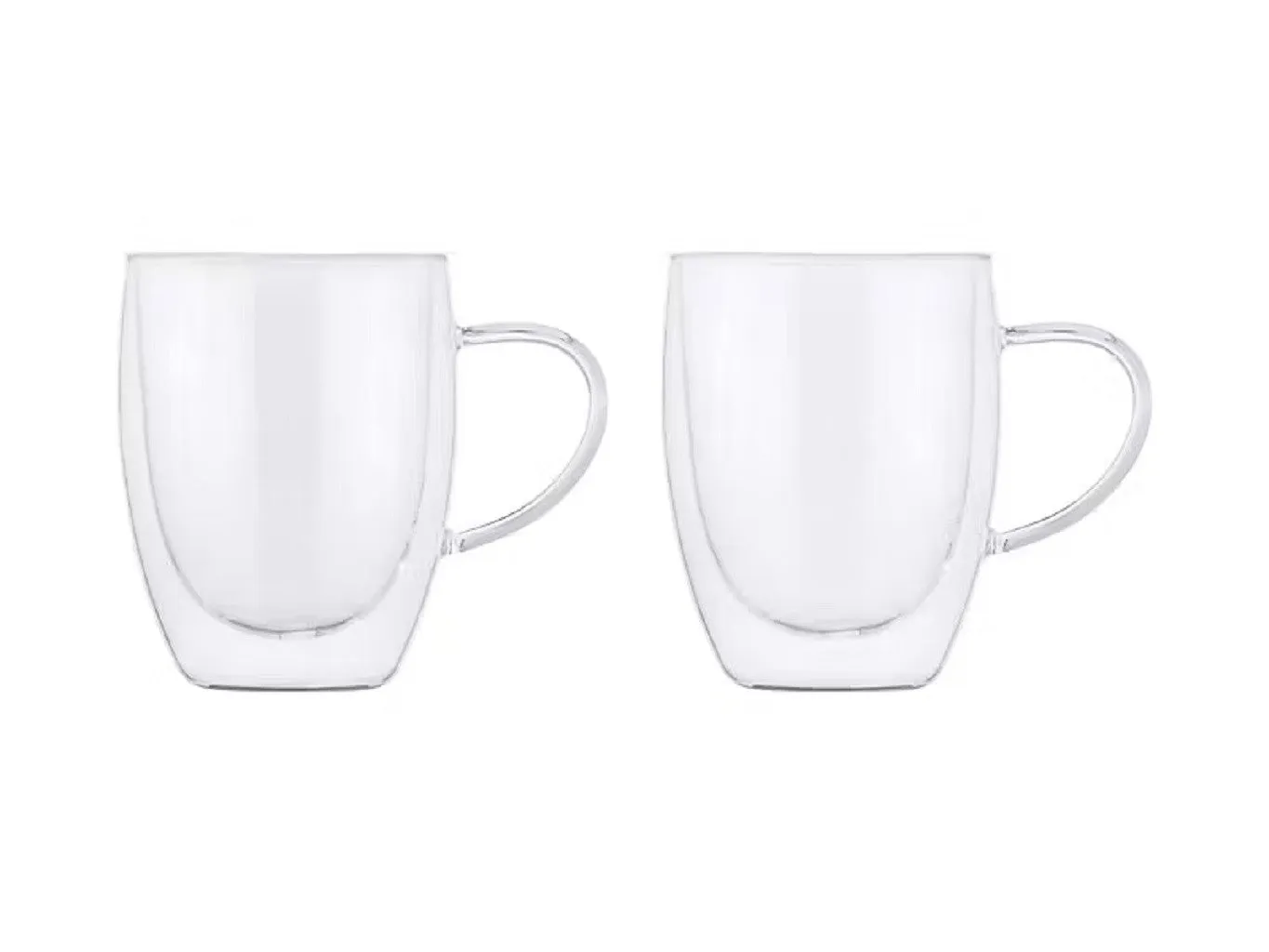 Maxwell & Williams Blend Double Wall Glass Mug 350ML Set of 2 Gift Boxed