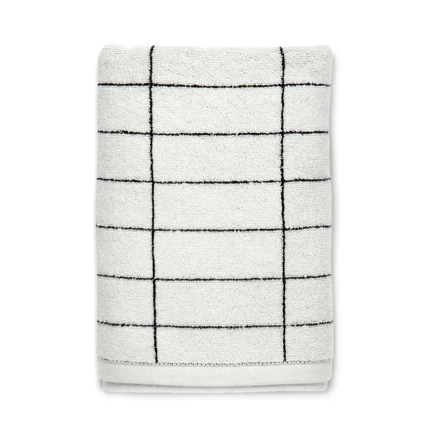 mette ditmer | tile stone hand towel | black   off white - DC