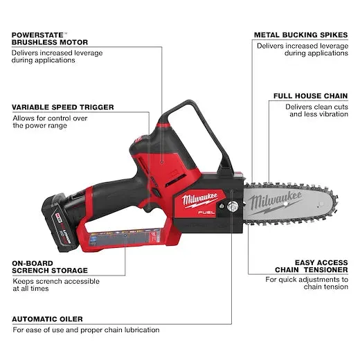 Milwaukee 2527-21 M12 Fuel Hatchet Pruning Saw Kit