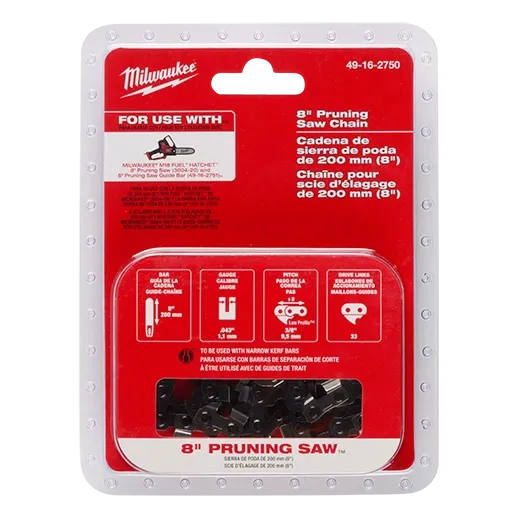 Milwaukee 49-16-2750 8" Pruning Saw Chain