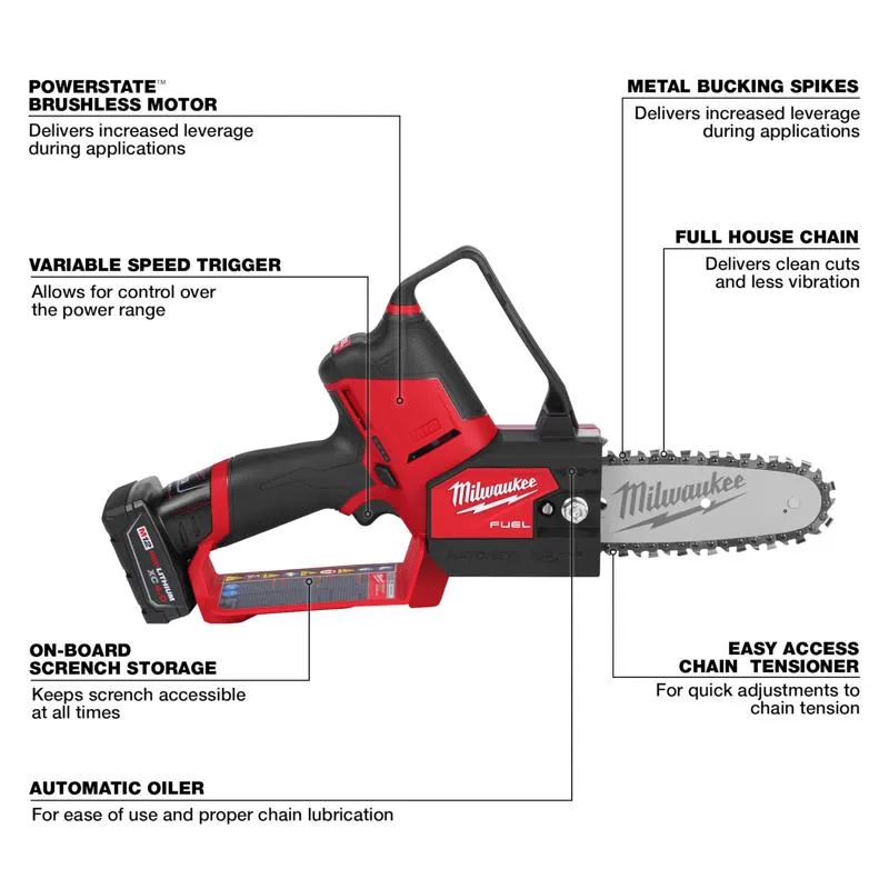 Milwaukee M12 FUEL 6 in. 12 V Battery Pruning Saw Kit (Battery & Charger)