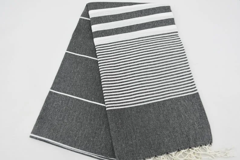 MONTE CARLO BLACK TURKISH TOWEL