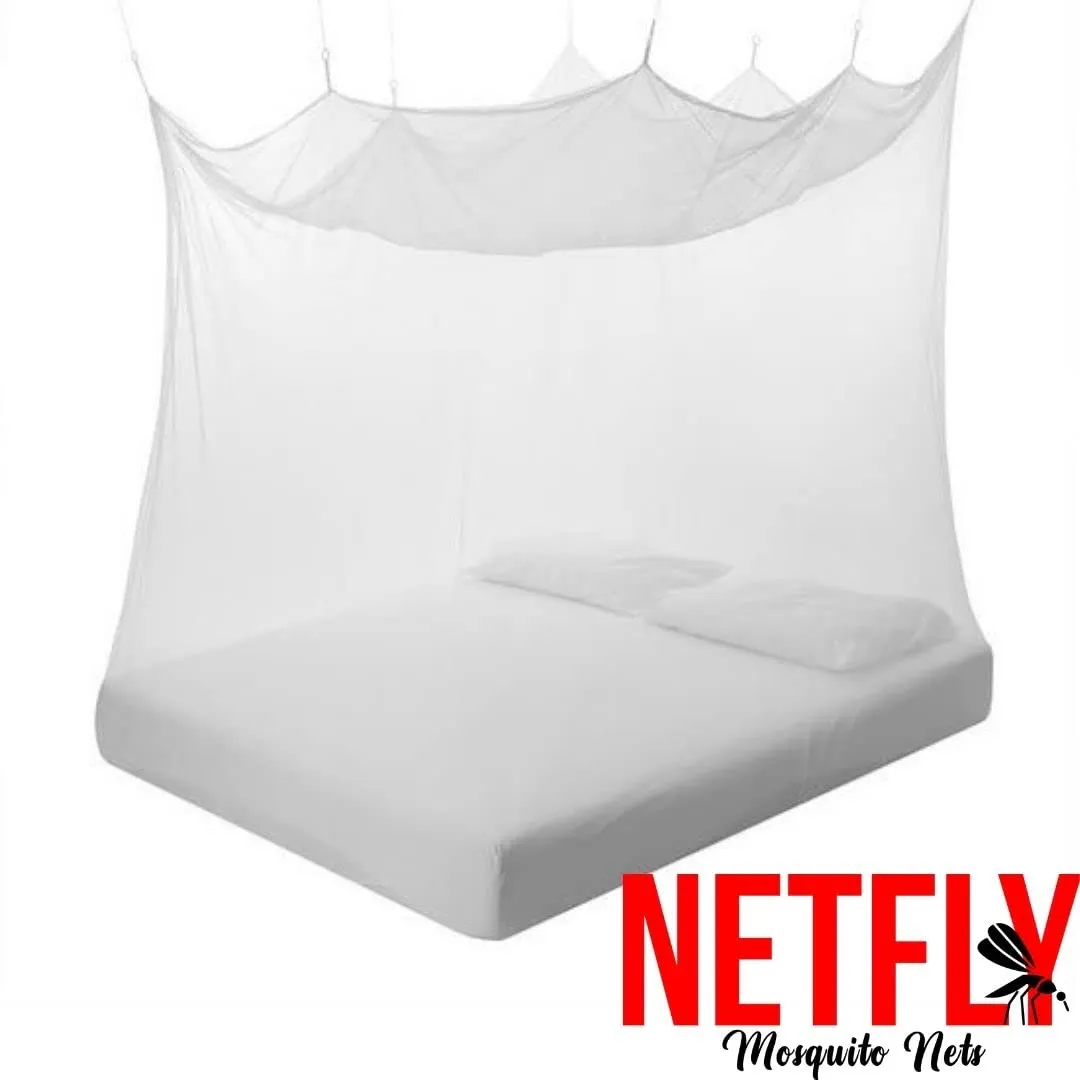 NETFLY® Affordable Mosquito NET || Perfect for Single Bed || || White || NETFLY ECONOMICAL Range (4X6.5)