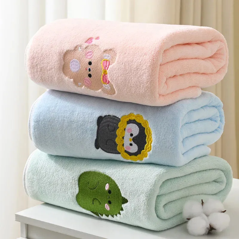 New Baby bath towel 43*41 inches children super soft absorbent baby bath absorbent quick drying towel quilt coral velvet blanket