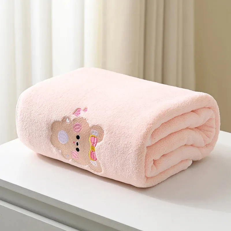 New Baby bath towel 43*41 inches children super soft absorbent baby bath absorbent quick drying towel quilt coral velvet blanket