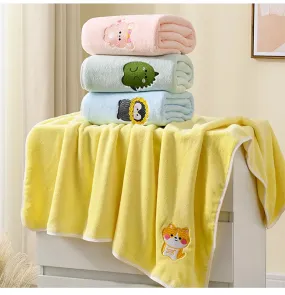 New Baby bath towel 43*41 inches children super soft absorbent baby bath absorbent quick drying towel quilt coral velvet blanket