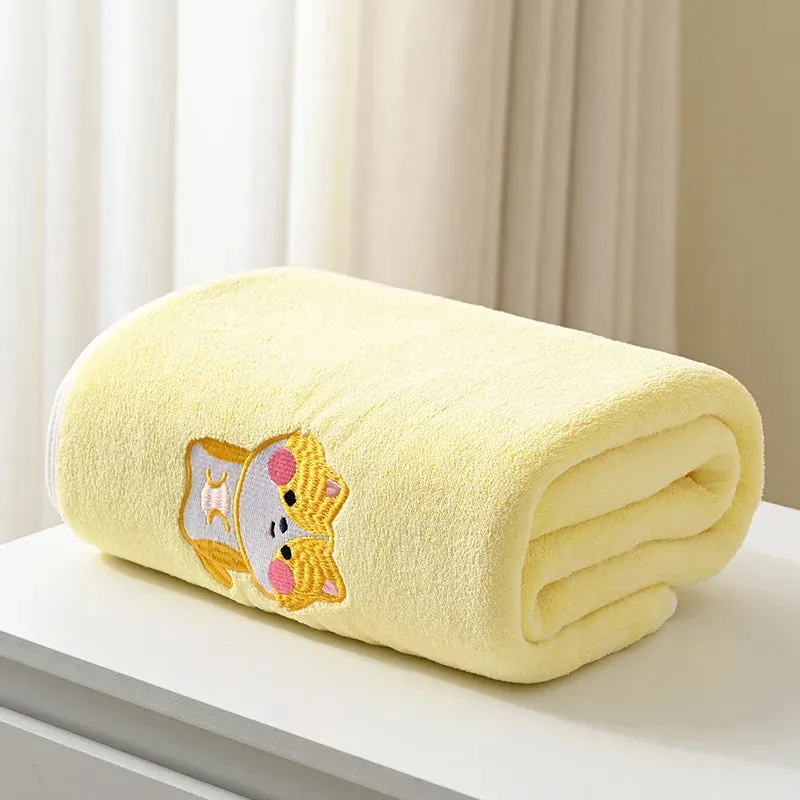 New Baby bath towel 43*41 inches children super soft absorbent baby bath absorbent quick drying towel quilt coral velvet blanket