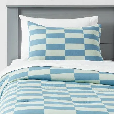 New - Twin Comforter Set Checkers - Pillowfort