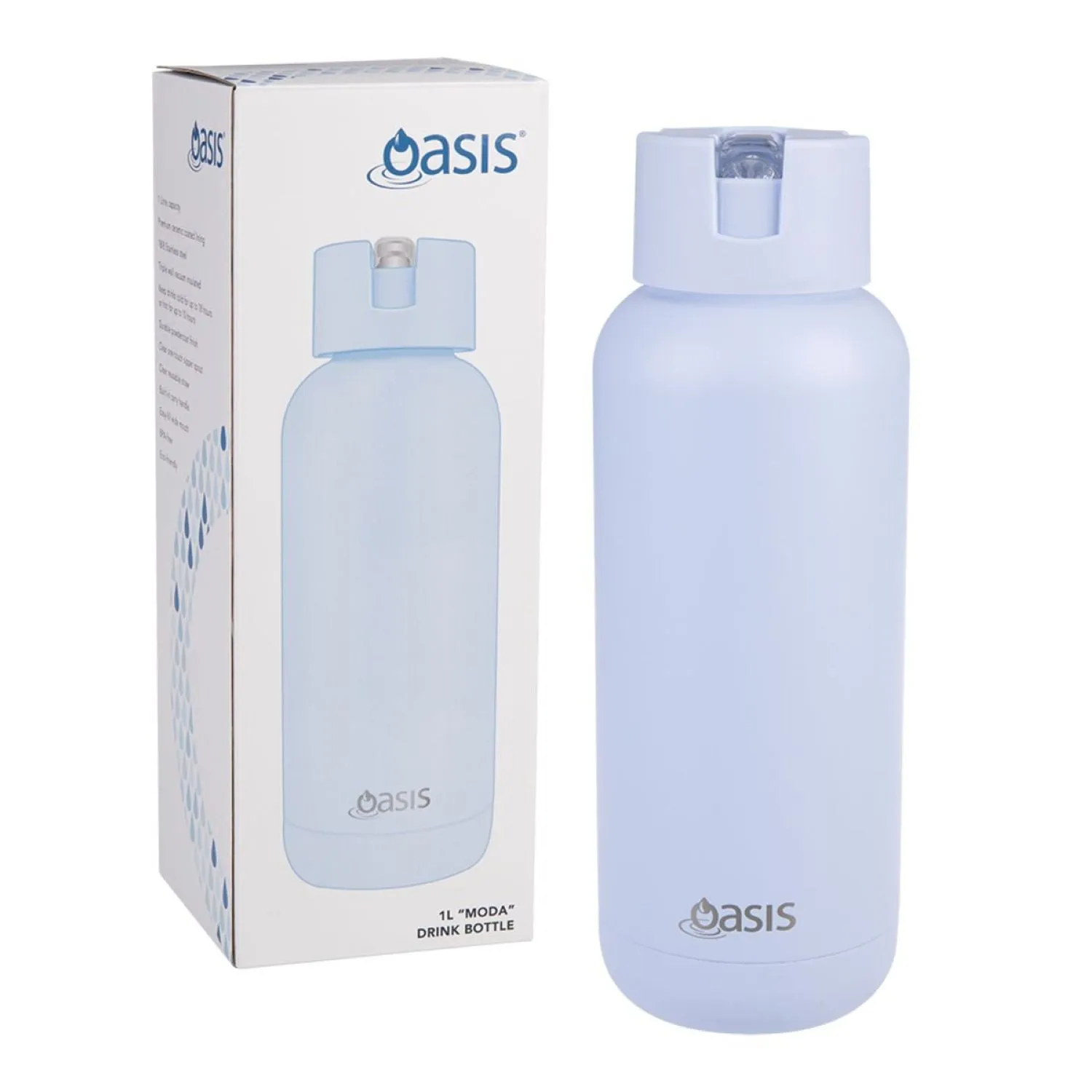 Oasis Stainless Steel Insulated Ceramic Moda Bottle 1L