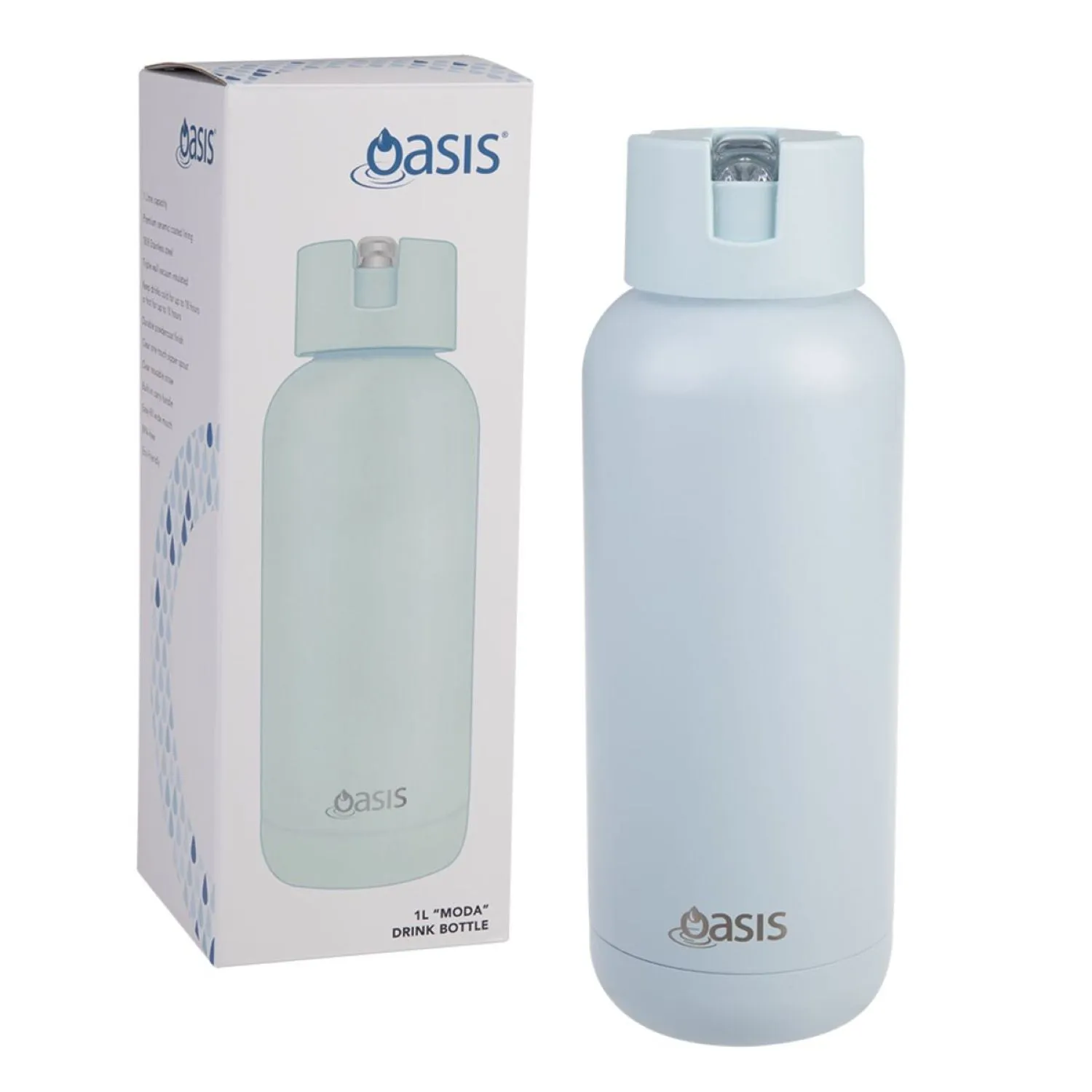 Oasis Stainless Steel Insulated Ceramic Moda Bottle 1L