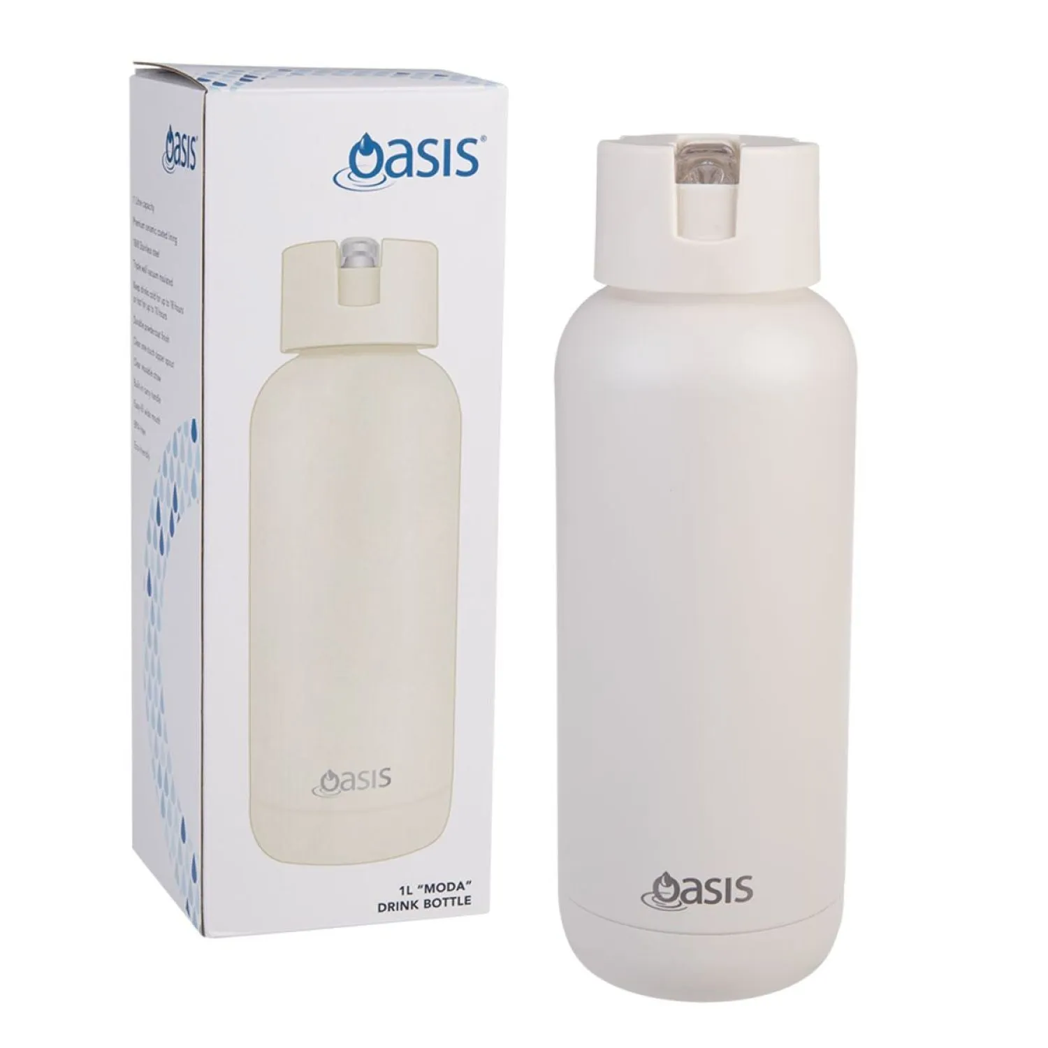 Oasis Stainless Steel Insulated Ceramic Moda Bottle 1L