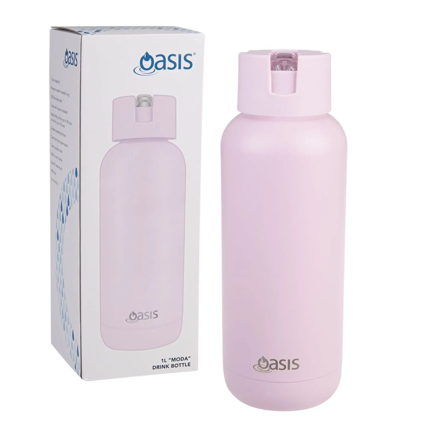 Oasis Stainless Steel Insulated Ceramic Moda Bottle 1L