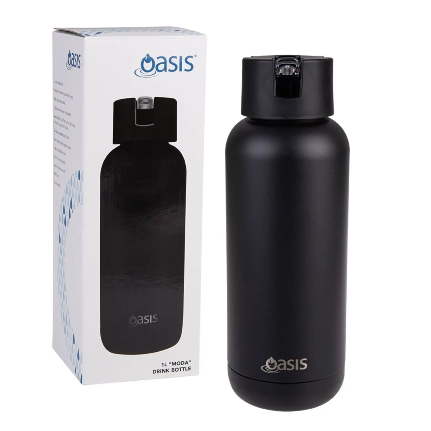 Oasis Stainless Steel Insulated Ceramic Moda Bottle 1L