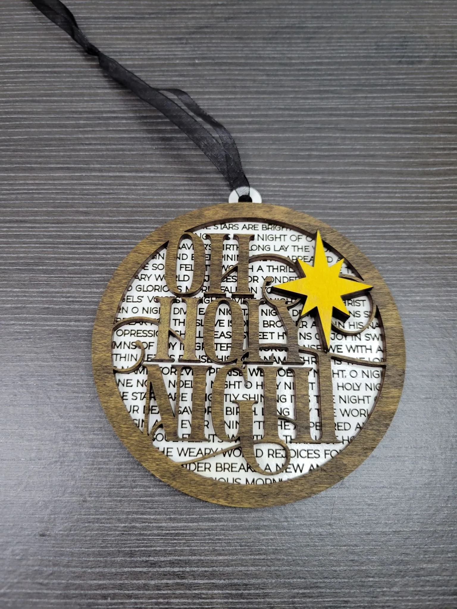 Oh Holy Night Ornament SVG Laser Ready File