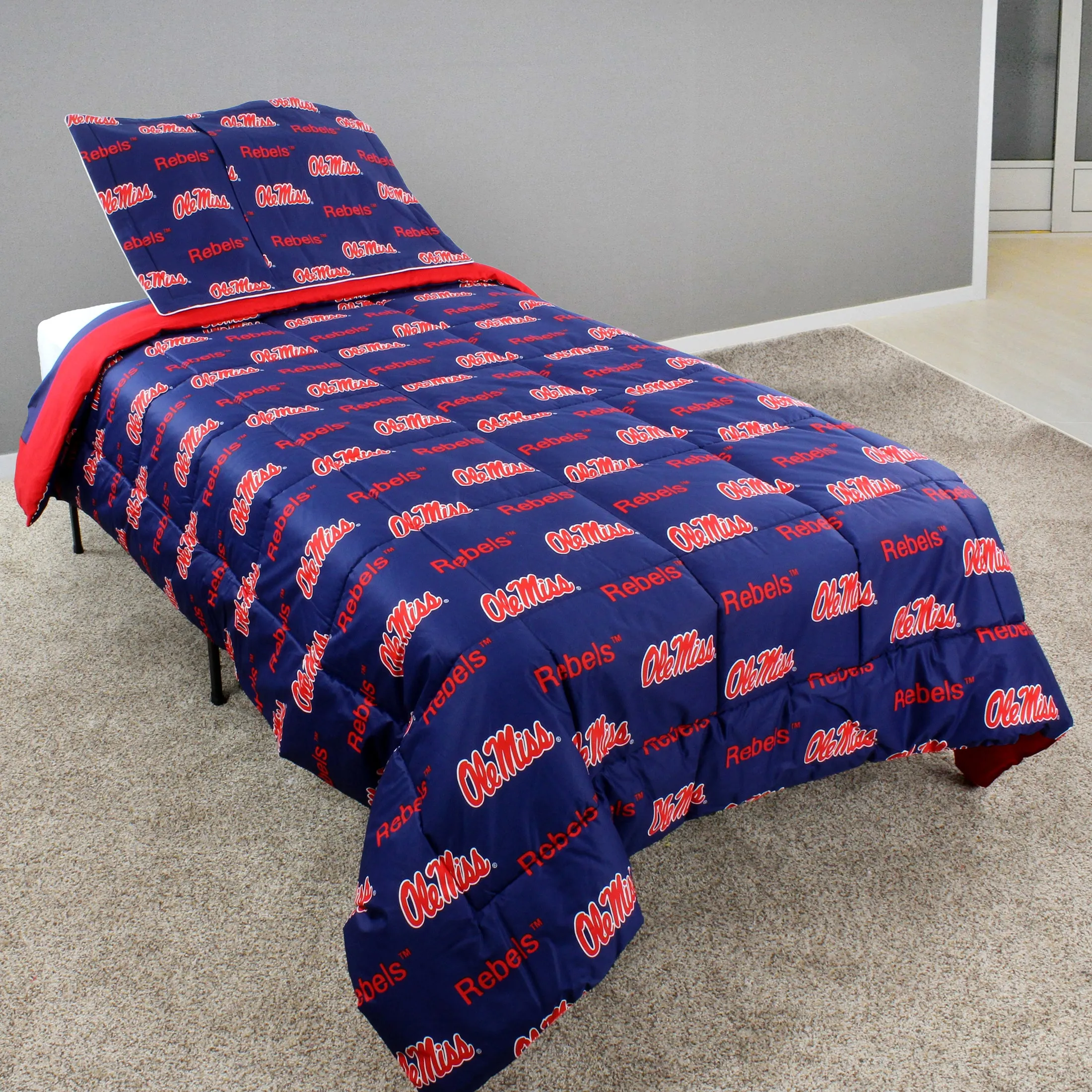 Ole Miss Rebels Reversible Cotton Comforter Set