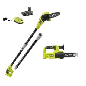 Open Box -  RYOBI ONE  18V 8 in. Cordless Battery Pole Saw and 8 in. Pruning Saw Combo Kit with 2.0 Ah Battery and Charger