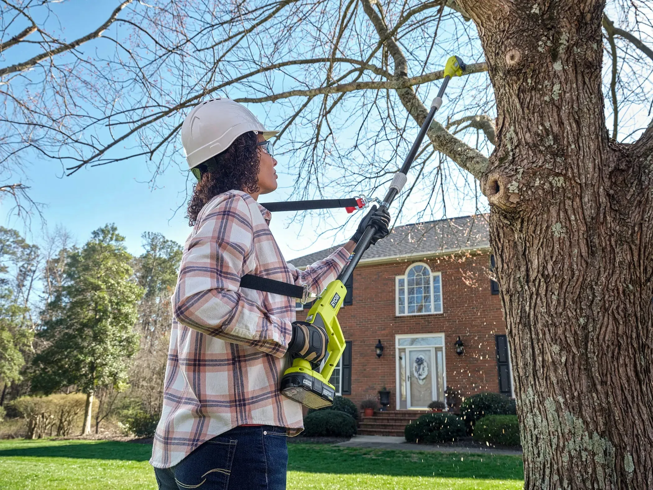 Open Box -  RYOBI ONE  18V 8 in. Cordless Battery Pole Saw and 8 in. Pruning Saw Combo Kit with 2.0 Ah Battery and Charger