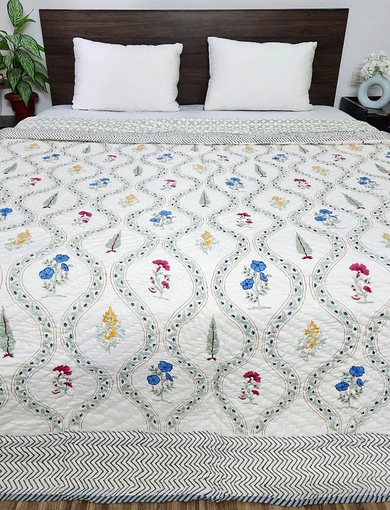 Palette of Colors - Double Hand Blocked Quilt