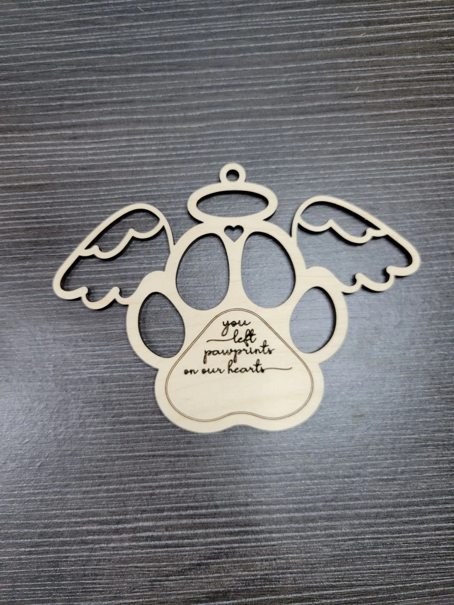 Paw Print Pet Memorial Ornament Laser Ready SVG File