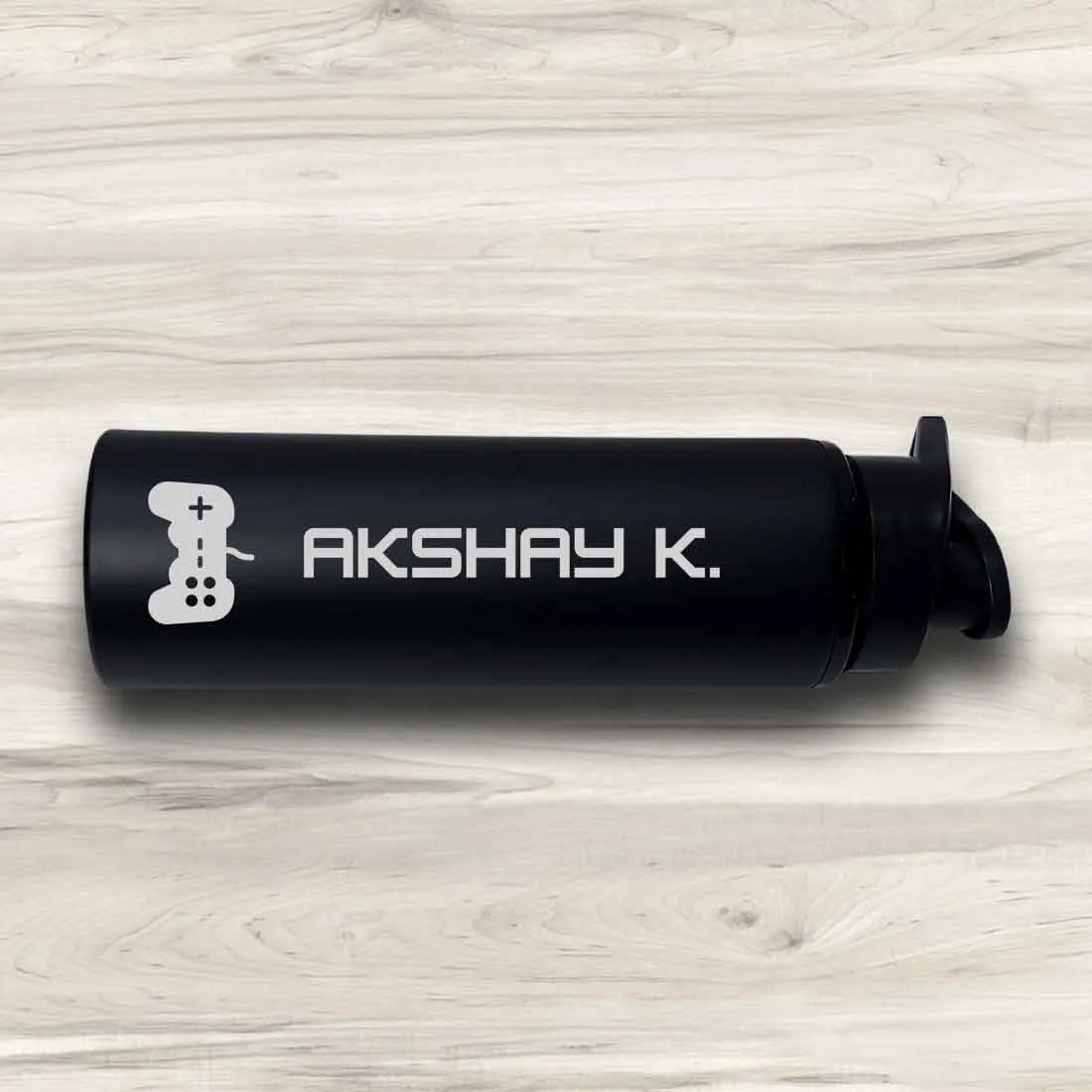 Personalised Engraved Sipper Bottle Stainless Steel for Kids - Video Gamer